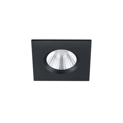 Black bathroom recessed downlight modern, Iman, 5W, 3000K LED, IP65