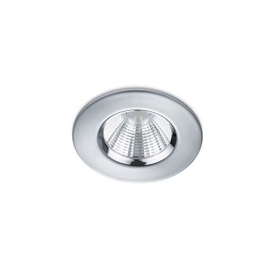 Chrome bathroom recessed downlight modern, Iman, 5W, 3000K LED, IP65