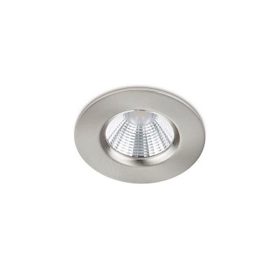 Nickel bathroom recessed downlight modern, Iman, 5W, 3000K LED, IP65