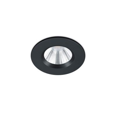 Black bathroom recessed downlight modern, Iman, 5W, 3000K LED, IP65