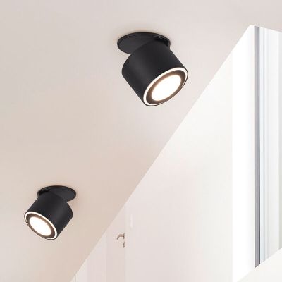 Black flush ceiling light modern, Jorno, 3,5W, 3000K LED