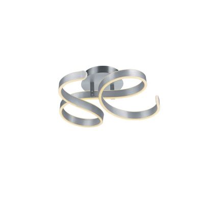 Silver flush ceiling light modern, Davu, 40W, 3000K LED