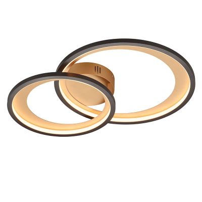 Black flush ceiling light modern, Kendi, 29W, 3000K LED