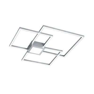 Nickel flush ceiling light modern, Kimoni, 38W, 3000K LED