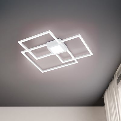 White flush ceiling light modern, Kimoni, 38W, 4000K LED, 3-step dimmable
