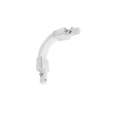 Flexible connector for 2-phase track lighting, white