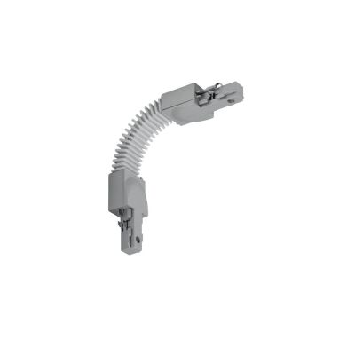 Flexible connector for 2-phase track lighting, gray