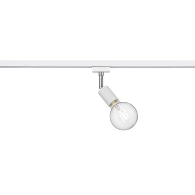 White Carlton spot for 2-phase track lighting