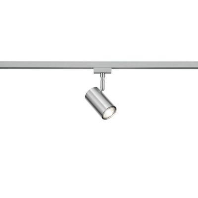 Brushed chrome Kaso spot for 2-phase track lighting