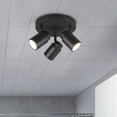 Black bathroom ceiling spotlight modern, Nelis, IP44