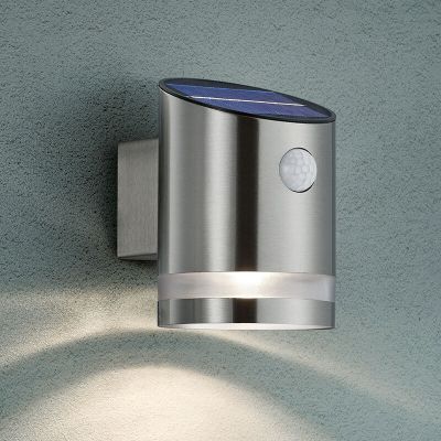 Nickel outdoor wall light with motion sensor stainless steel, Suzan, 3W, 3000K LED, IP44