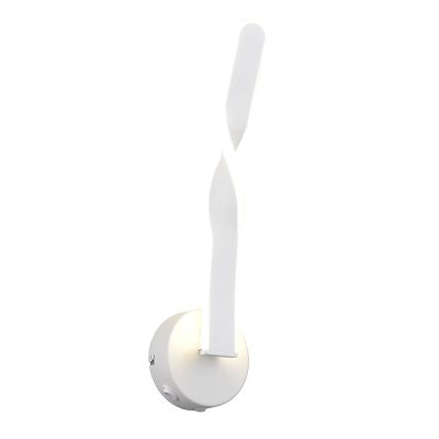 White wall light design, Quirinus, 11W, 4000K LED, with switch