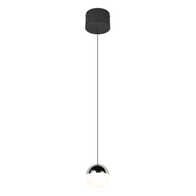 Chrome pendant light modern, Rigtje