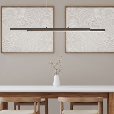 Black pendant light modern, Sangeeta, 22W, 3000K LED