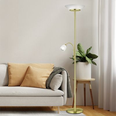 Brass reading floor lamp modern, Larry