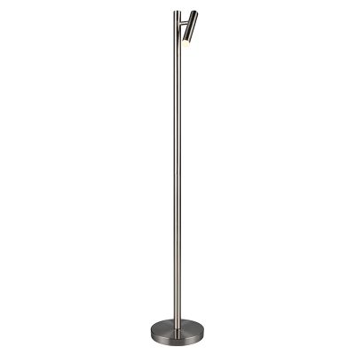 Nickel rechargeable floor lamp modern, Peniguet, 3W, warm to cold white adjustable LED, with touch dimmer
