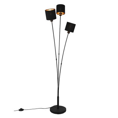 Black floor lamp modern, Koge, with switch
