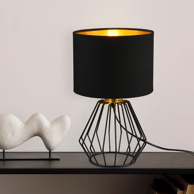 Black table lamp modern, Kjell, with switch