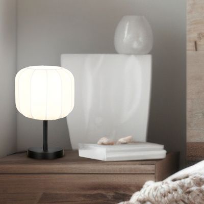 White table lamp modern, Metehan, with switch