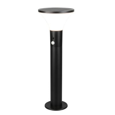 Black solar outdoor floor lamp modern, Nebahat, 3W, 4000K LED, IP44
