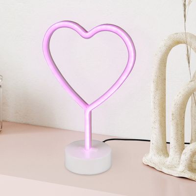 Pink kid's table lamp plastic, Sorian, 1W, 3000K LED