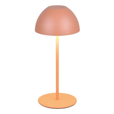 Orange rechargeable table lamp plastic, Mikhail, 2W, 3000K LED, IP44, with touch dimmer