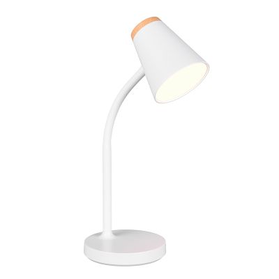 White table lamp modern, Rahul, 4,5W, 3000K LED, with switch
