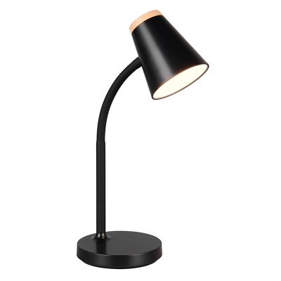 Black table lamp modern, Rahul, 4,5W, 3000K LED, with switch