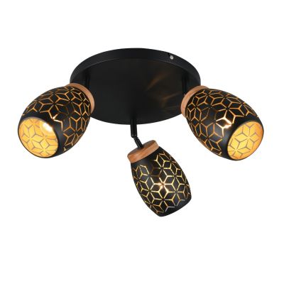 Black ceiling spotlight modern, Delana