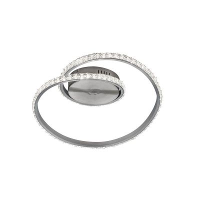 Transparent flush ceiling light modern, Salim, 19W, RGBW LED, with remote control