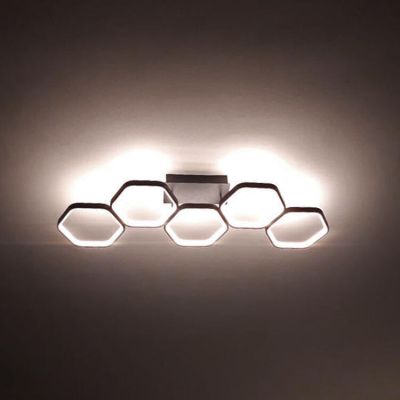 Anthracite flush ceiling light modern, Shaka, 24W, 3000K LED