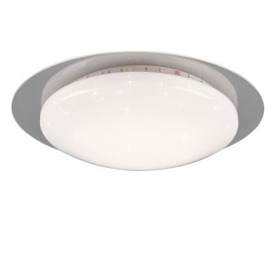 White flush ceiling light modern, Suzy, 13W, RGBW LED, with remote control