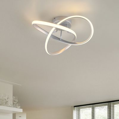 Silver ceiling light design, Suat, 15W, 3000K LED