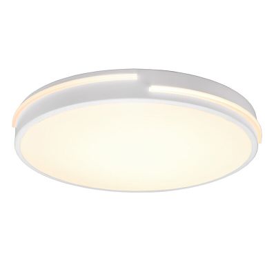 White flush ceiling light modern, Fadi, 24W, warm to cold white adjustable LED, with remote control