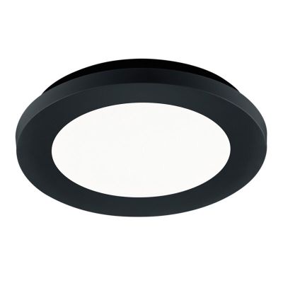 Black bathroom ceiling light modern, Gistrup, 10W, 3000K LED, IP44