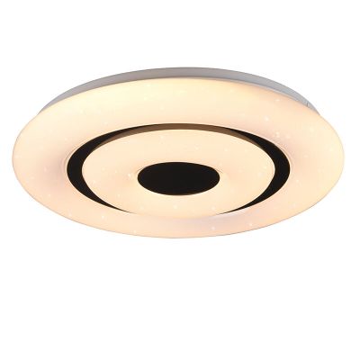 White smart ceiling light modern, Rinske, 16W, warm to cold white adjustable LED, with remote control