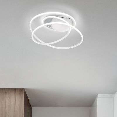 White flush ceiling light design, Marell, 36W, 4000K LED, 3-step dimmable