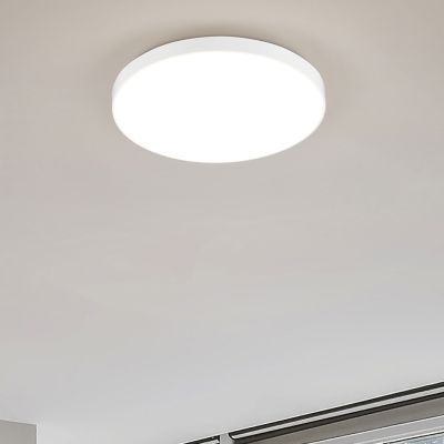 White flush ceiling light plastic, Sharde, 18W, 4000K LED, IP44