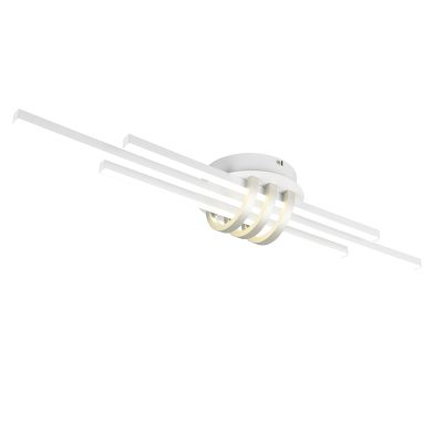 White flush ceiling light modern, Saloua, 20W, 4000K LED, 3-step dimmable