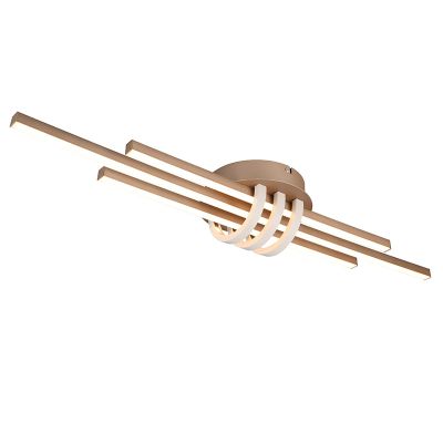 Brown flush ceiling light modern, Saloua, 20W, 3000K LED, 3-step dimmable