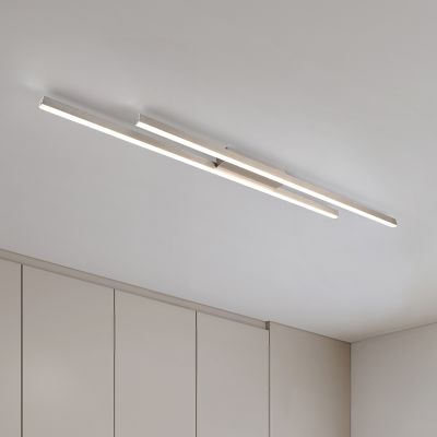 Nickel flush ceiling light modern, Sangeeta, 22W, 3000K LED