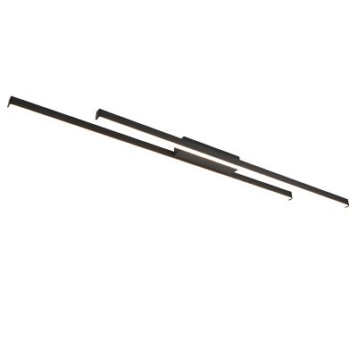 Black flush ceiling light modern, Sangeeta, 22W, 3000K LED