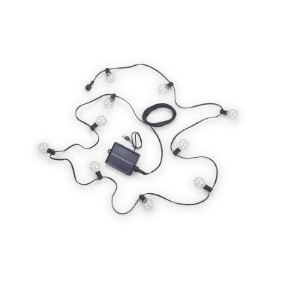 Solar-powered string light, 10 bulbs, 2700K, 0.5W