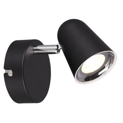 Black wall spotlight modern, Taj, 3W, 3000K LED