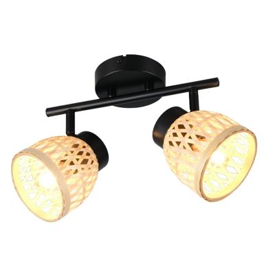 Rattan ceiling spotlight brown, Laut