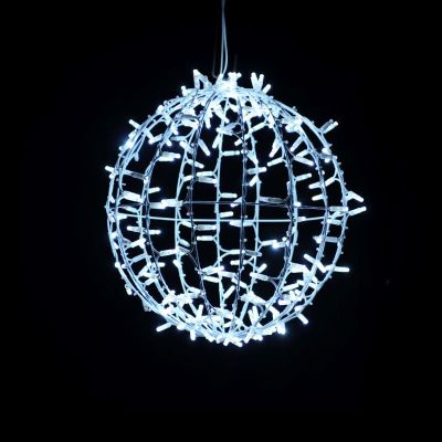 3D Christmas globe, Cold white LED, 45 cm diameter + Twinkle