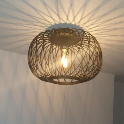 Industrial flush ceiling light black, Karly