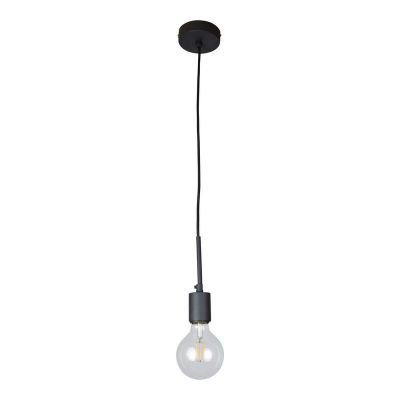 Industrial pendant light without shade black, Bolb