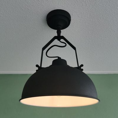 Industrial flush ceiling light black, Fellen