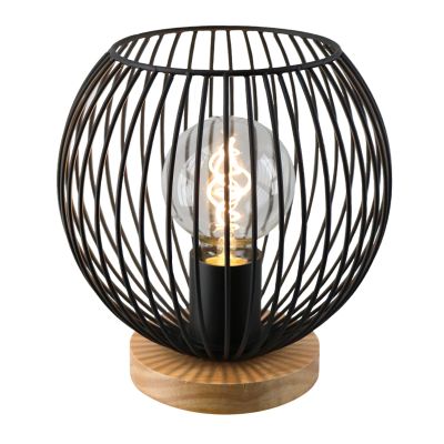Industrial table lamp black, Wiro, with switch